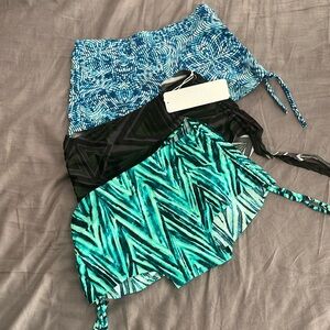 Trio of booty shorts